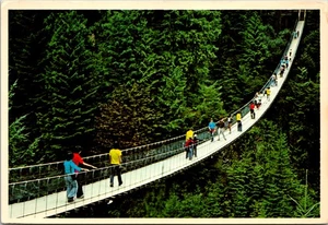 Capilano Suspension Bridge North Vancouver B C Canada Vintage Postcard - Picture 1 of 2