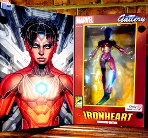 Diamond Select Marvel Gallery Ironheart Edición Desenmascarada Diorama Gamestop Nuevo - Imagen 1 de 5