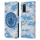 Man City Fc Badge Camou Leather Book Wallet Case Cover For Samsung Phones 2