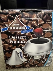 Hershey's Kiss Dessert Fondue Pot - Silver Vintage New - w/4 skewers NEW - Picture 1 of 4