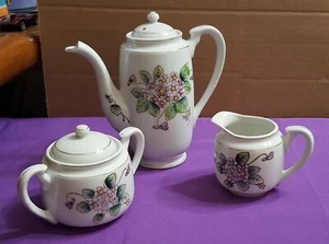 5-teiliges Vintage Bone China Floral Teeservice mit Goldvergoldung Made in Japan Blume - Bild 1 von 21