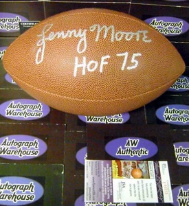 Lenny Moore autographed Football inscribed HOF 75 (Baltimore Colts Champion) JSA - Picture 1 of 2