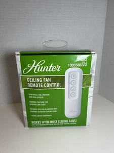 Hunter Universal 3 Speed Damp Rated Ceiling Fan Handheld Remote-White - Picture 1 of 3