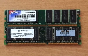 1GB (2x512MB) DDR400 PC3200 Desktop Memory HP/Infineon & Patriot Branded - Picture 1 of 1