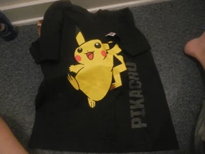 Pokemon Center Pikachu 2011 Black shirt Mall Tour Small size ? Kids or Adult ? - Picture 1 of 4
