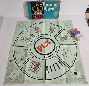 Vintage Rummy Royal Game by Whitman 1962 Table Sized Game Sheet Mat - Picture 1 of 1