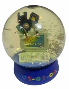 VTG Year 2000 Collectors Mark of the Millenium 01-01-00 Snow Globe Y2K Century - Picture 1 of 6