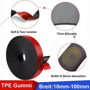 Gummistreifen Selbstklebend Breit 10mm - 100mm Dichtung Gummimatte Vollgumm - Bild 1 von 11