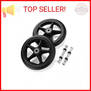 OwnMy 2PCS of 6 Inch Rubber Wheel Replacement Wheelchair Front Wheels Rollator W - Picture 1 of 2