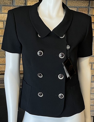Top giacca doppio petto Istante by Versace Zeus testa $1217 taglia 8