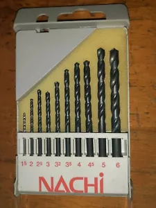 10 pc Nachi HSS Jobber Twist Drill set: 1.5mm 2mm 2.5mm 3mm 3.2 3.5 4 4.5 5 6mm - Picture 1 of 1