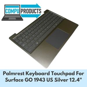 NEW Palmrest Keyboard Touchpad For Microsoft Surface GO 1943 US Silver 12.4" - Picture 1 of 5