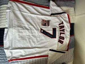 TOM BERENGER AUTOGRAPHED JERSEY JSA CERTIFIED JAKE TAYLOR MAJOR LEAGUE INDIANS - Picture 1 of 3
