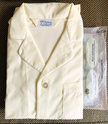 NUEVO Juego de pijama vintage Diplomat de 2 piezas para hombre botón a presión mediano Foto 1 de 4