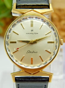 Vintage 1964 Hamilton Electric Titan III Yellow Gold filled cal 505 Wrist Watch - Picture 1 of 12