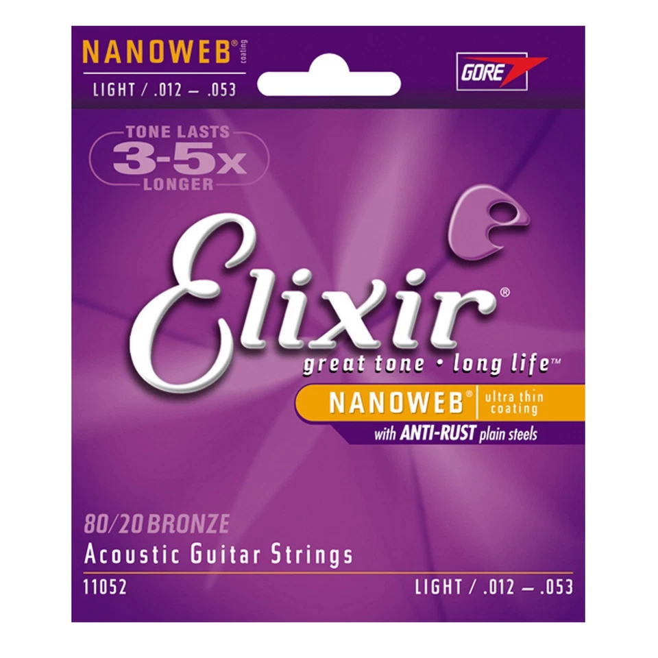 Elixir 11052 Nanoweb 原声吉他弦灯 12-53 — 第 1/1 张图片