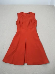 ALEXANDER MCQUEEN Red Dress Corset Mini Pleated Sleeveless Sz 38 - Picture 1 of 13