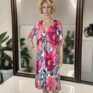 Gerry weber streatchy lined dress uk 16 floral smart casual - Picture 1 of 7
