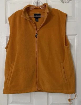 Chaleco grande Ivy Crew naranja cremallera completa polar para hombre nuevo con etiquetas Foto 1 de 4