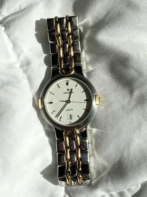 FUNCIONANDO Reloj Vintage Junghans 41/4500 Cuarzo Chapado en Oro Para Hombre Hecho a Mano Alemán Foto 1 de 4