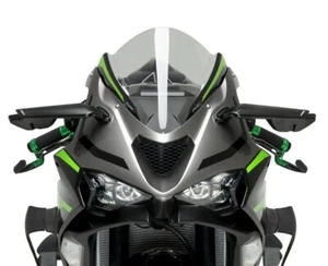 Puig Aileron Downforce Spoiler Mirror Set 2024- Kawasaki ZX-6R, 2021- ZX-10R/RR - Picture 1 of 3