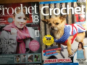 2 x innen gehäkelte Zeitschriften Wintergeschenke, Spielzeug, Union Jack Hundemantel, Kleidung - Bild 1 von 18