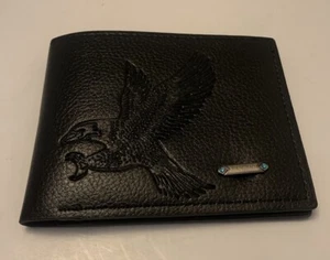 Men's PU Leather Eagle Pattern Short Wallet Multiple Card Slots Purse Large Capa - Picture 1 of 3