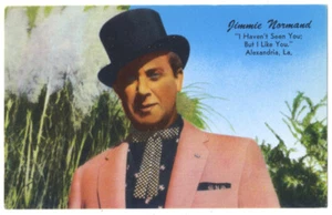 JIMMIE NORMAND - GRILLKÖNIG von Alexandria, LA - seltene ca1950 Postkarte - Bild 1 von 3