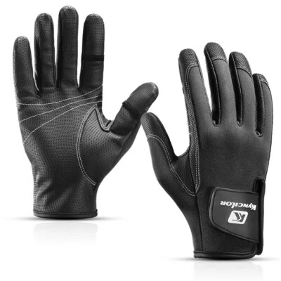 Guantes de pesca de invierno 2 dedos abatibles guantes sin dedos antideslizantes impermeables cálidos Foto 1 de 4