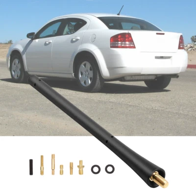 Mastro de antena de carro preto curto potência AM/FM para DODGE AVENGER 2008-2014 7" polegadas - Imagem 1 de 4