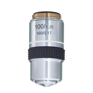 Lente de objetivo acromático AmScope 100X para microscopios compuestos - Imagen 1 de 2