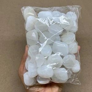 2,2 libras, 1" x 1,4", aprox 50 piezas, cristales de selenita caídos, ahorro satinado, B36896 - Imagen 1 de 7