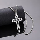 Cross Necklace Vintage Jesus Christian Lucky Versatile Clavicle Chain Pendant h