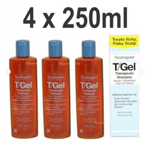 4 x 250ml TGEL T/GEL THERAPUTIC SHAMPOO NEUTROGENA NEW Itchy Scalp Treatment - Picture 1 of 1