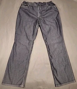 Womens Size 12 Doncaster Contrast Stitch Dark Blue Denim Trouser Pants - Picture 1 of 8
