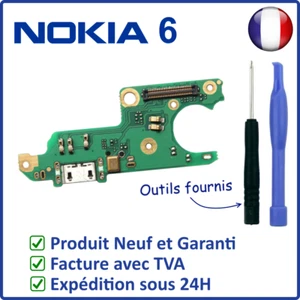 NAPPE CIRCUIT DOCK FLEX CONNECTEUR DE CHARGE PRISE USB ET MICRO DU NOKIA 6 2017 - Foto 1 di 4