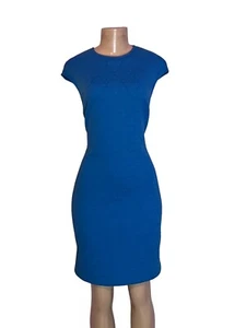 DONNA MORGAN BLUE STRETCH BODYCON SHEATH DRESS SIZE 6 - Picture 1 of 3