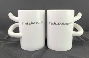 Left And Right Handed Coffee Mugs Linkshander/Rechtshander, Selling OBO - Picture 1 of 6