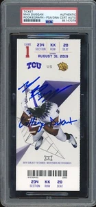 Max Duggan Autographed NCAA College Debut Ticket Stub TCU 8/31/2019 Auto PSA - Picture 1 of 3