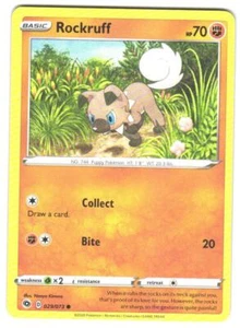 Pokemon Champion's Path Rockruff #29/73 Common - Picture 1 of 2
