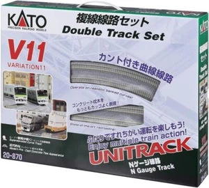 KATO N Gauge V11 Double Track Set 20-870 Unitack Railway Model Rail Set - Picture 1 of 7