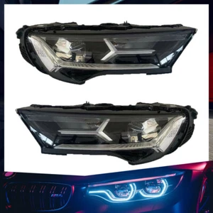 LED Headlights L+ R For 2021-2023 Audi Q7 OEM 4M0941011A 4M0941012A - Picture 1 of 17
