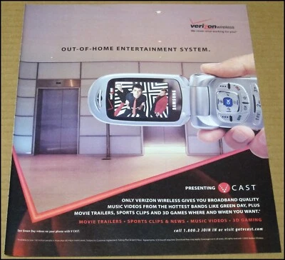 2005 Verizon Wireless V Cast Print Ad Advert Green Day Billie Joe Armstrong - Image 1 of 4