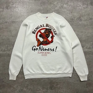 VTG NFL SAN FRANCISCO 49ers SUPER BOWL XXⅢ 1989 SWEATSHIRT BENGALS BUSTERS Sx XL - Picture 1 of 4