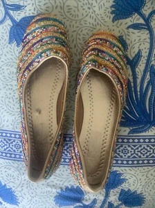 indische Punjabi Jutti Damenschuhe ethnisch mehrfarbig - Bild 1 von 4