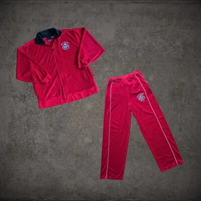 Chándal Phat Farm Y2K terciopelo rojo XL  Foto 1 de 4