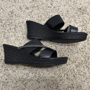 Mariella Keilsandaletten Damen 9,5 Strass Made in Italy Schuhe Riemchen NEU - Bild 1 von 9