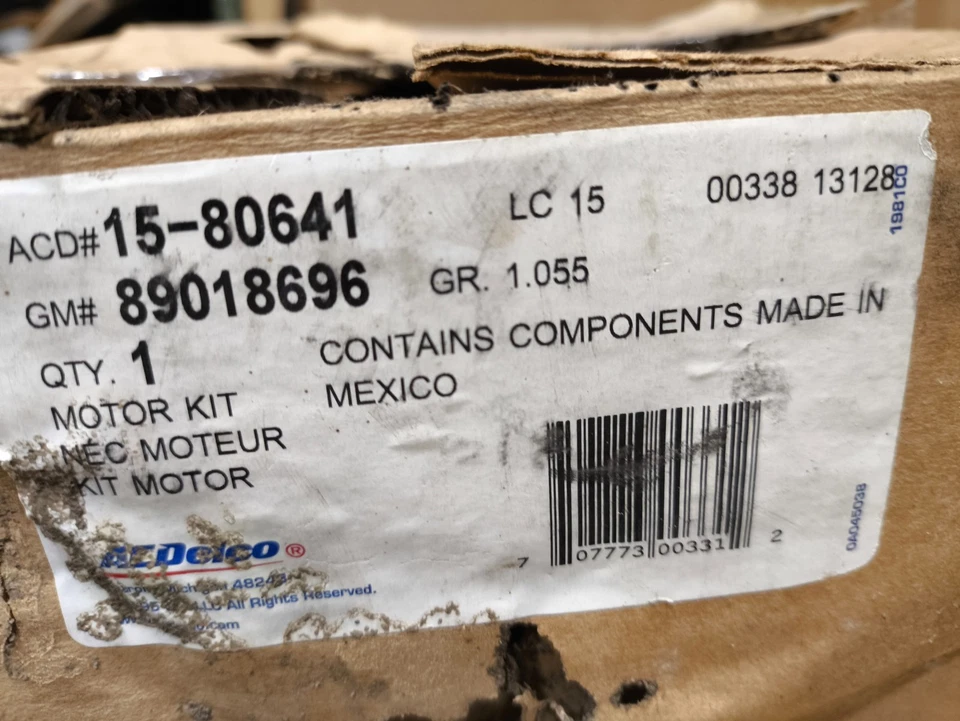 Kit de motor genuíno ACDELCO/GM 15-80641/89018696, ventilador de líquido de arrefecimento do motor (RH) - Imagem 1 de 4