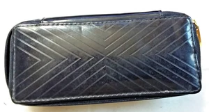 Vintage Estee Lauder Plastic Zippered Travel bag, only  brush and mirror - Picture 1 of 5