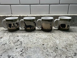 4er Set Warren Kimble Vintage 2000 Animal Collection Tassen Pferd Schwein Schaf Kuh - Bild 1 von 6